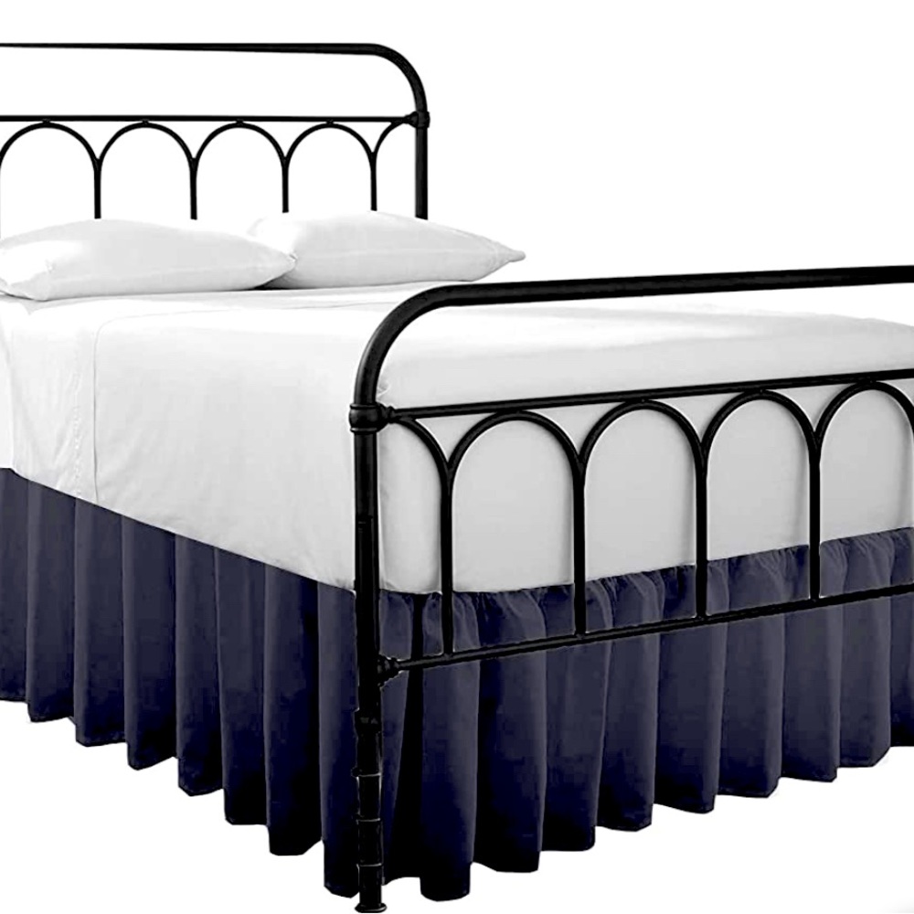 Queen dust ruffle. Dark grey. Barely used. Smoke free home.